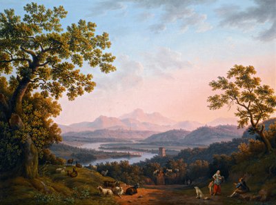 View of the Tiber Valley with the Sabine Mountains by Jacob Philipp Hackert